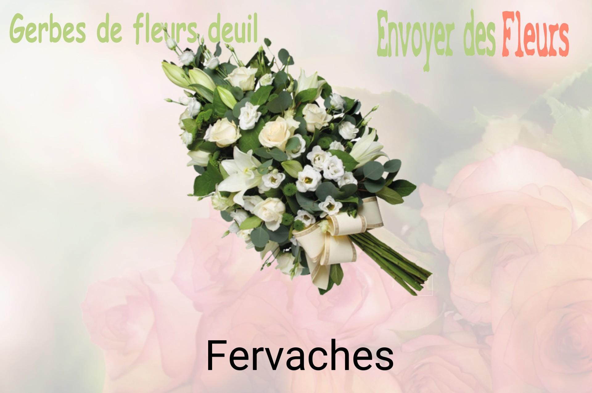 Gerbe de fleurs de deuil livrée à Fervaches